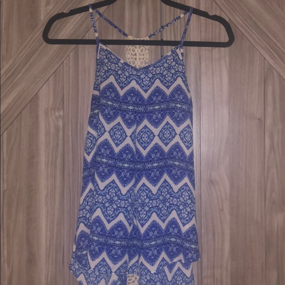 Crochet detail tank top